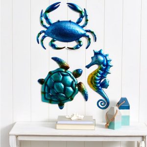 Sealife Metal Wall Sculptures  |  Wall Art & Frames Home Decor Wall Art & Frames