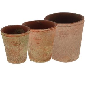 Set Of 3 Aged Terra Cotta Flower Pots  |  Planters & Gardening Garden & Outdoors Planters & Gardening