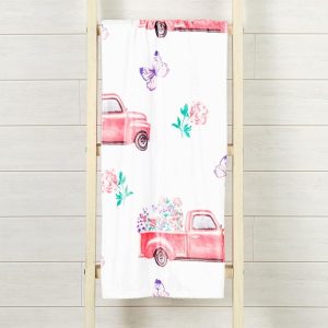 Spring Truck Plush Throw  |  Throws & Accent Pillows Home Decor Throws & Accent Pillows