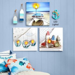 Lighted Nautical Wall Art  |  Lighted Decor Home Decor Lighted Decor