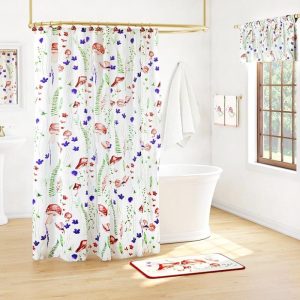 Stella Mushroom Bath Collection  |  Curtains & Window Coverings Curtains & Window Coverings Curtains & Window Coverings